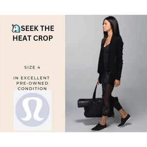 🦄 Lululemon Seek The Heat Crop Size 4 EUC